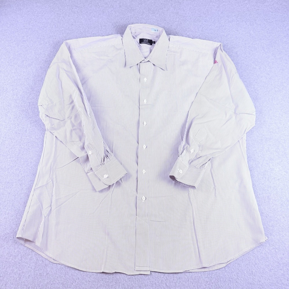 Vintage IKE Behar Bergdorf Goodman Striped Dress Shirt 17-34 XL Monogram